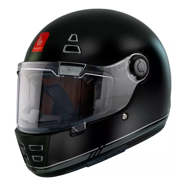 Casco De Moto Mt Helmets Jarama B2 Negro Mate Cerrado
