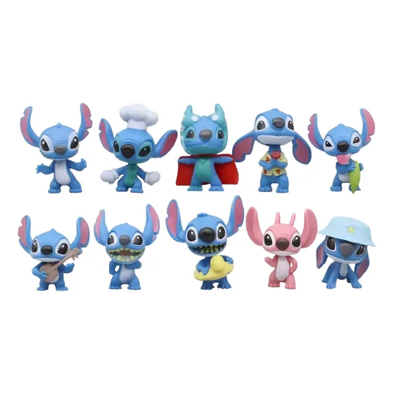 Lilo E Stitch Bonecos Em Miniatura 10 Peças - Brinquedo