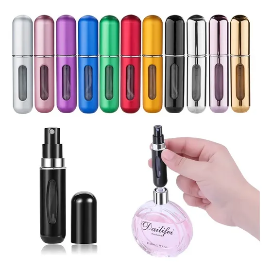 Atomizador De Perfume Recargable Mujer Y Hombre 5ml Clicshop Volumen De La Unidad 5 Ml