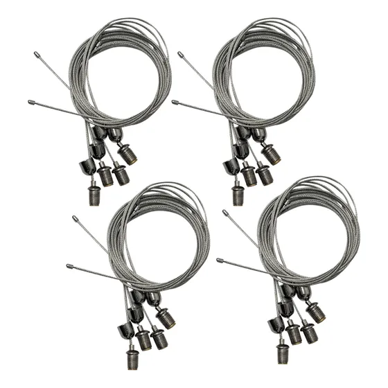 Kit Accesorio De Cables Acero Para Colgar Panel Led Pack X 4