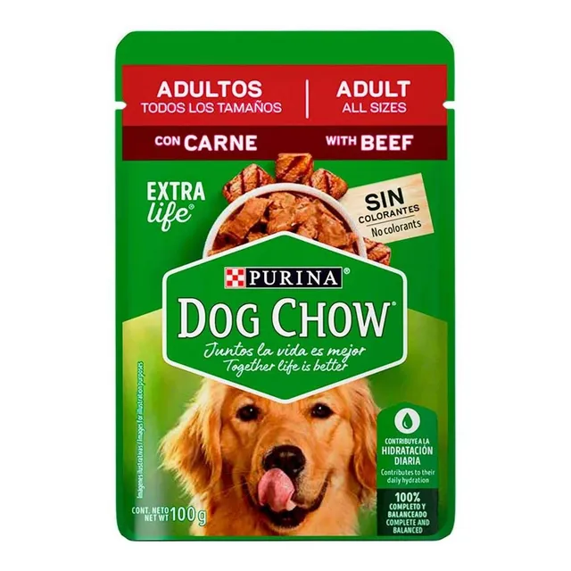 Purina Dog Chow Carne Alimento Húmedo Adultos 15x100gr