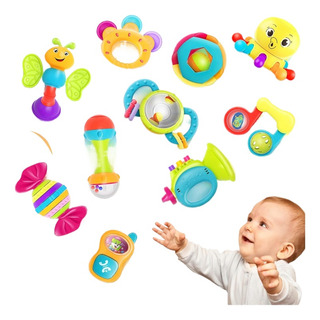 New 10pcs Baby Rattles Toys Set, Infant Grab Shake Rattle New 10pcs Baby Rattles Toys Set, Infant Grab Shake Rattle