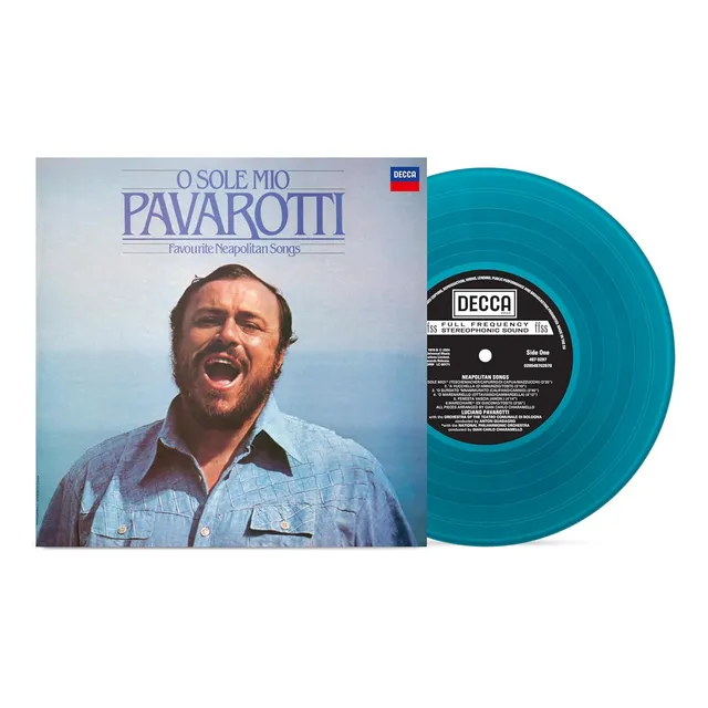 Luciano Pavarotti O Sole Mio Vinilo Turquesa Limitado Nuevo