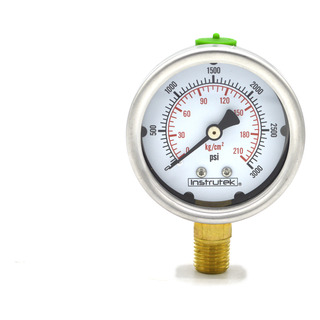 Manómetro Inox Alta Presión Glicerina 2.5 PLG, 3000 Psi Manómetro Inox Alta Presión Glicerina 2.5 PLG, 3000 Psi