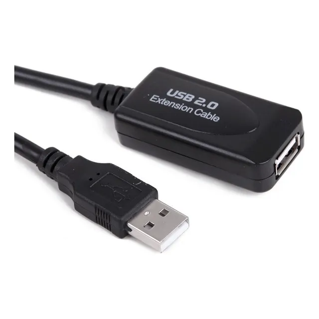 Cable Usb 2.0 De Extension Activa De 20 Metros Macho-hembra® Color Gris