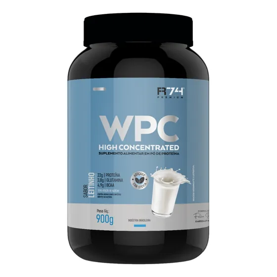 Suplemento Em Pó Whey Protein R74 Premium 900g Concentrado Sabor Leitinho