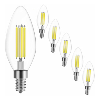 6 Bombillas Vela E12 Led Foco Regulables Lámpara Candelabros 6 Bombillas Vela E12 Led Foco Regulables Lámpara Candelabros