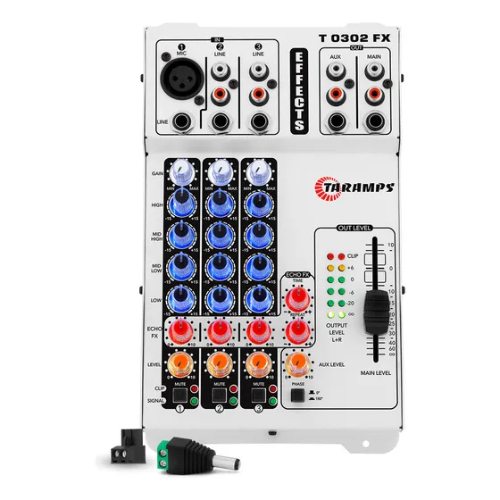 Mesa De Som Taramps T0302 Fx Led Colorido Rca e p10 T 0302 12V
