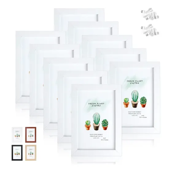 Set De 10 Portaretrato Pared Modernos Decorativos Marco