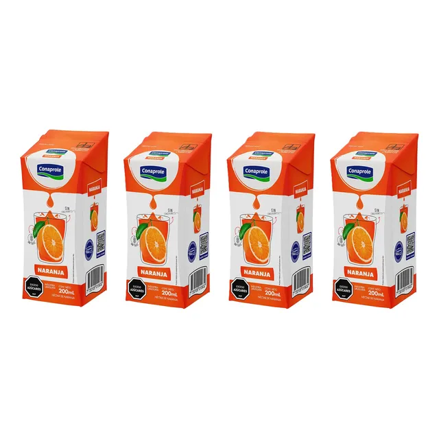 Jugo Naranja Conaprole 200 Ml X 4 Un