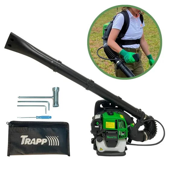 Soprador De Folhas Grama Trapp Costal 2 Tempos 51cc Sfx-8000