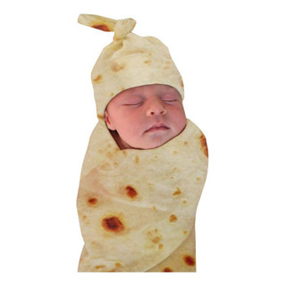 [ Manta De Burrito Para Bebé Manta De Tortilla De Harina [ Manta De Burrito Para Bebé Manta De Tortilla De Harina