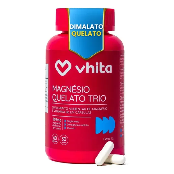 Magnésio Vhita em cápsula Sem sabor de 60 un