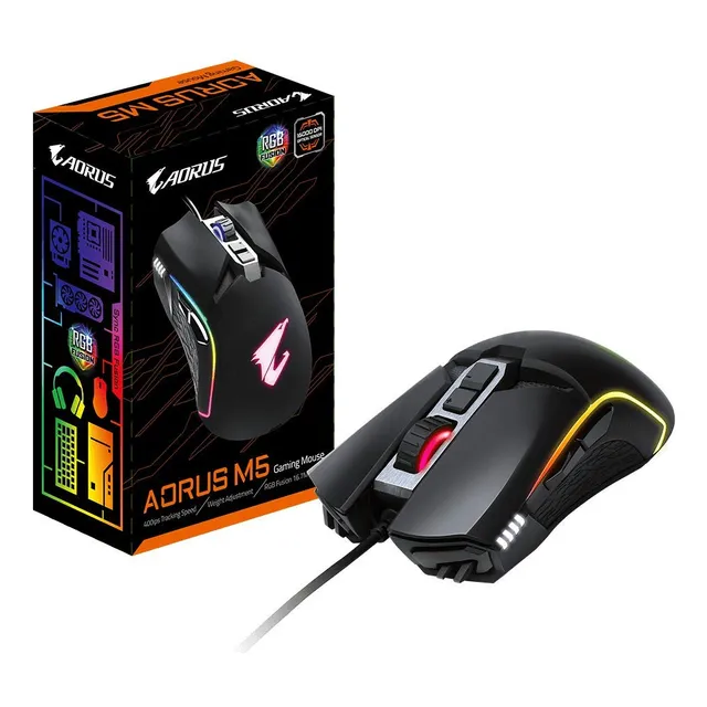 Ratón Para Juegos Gigabyte Aorus Gm-aorus M5 Rgb 16000 Dpi N