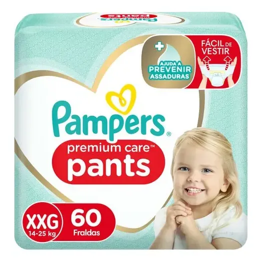 Pañal Pampers Premium Care Pants xxg con 60 unidades género sin género | Cuotas sin interés