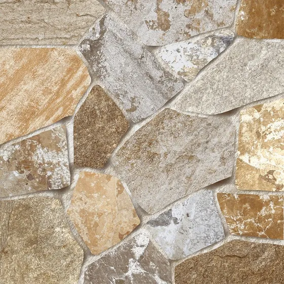 Ceramica Piedra Patio Antideslizante 57x57 Cem Revestimiento Beige