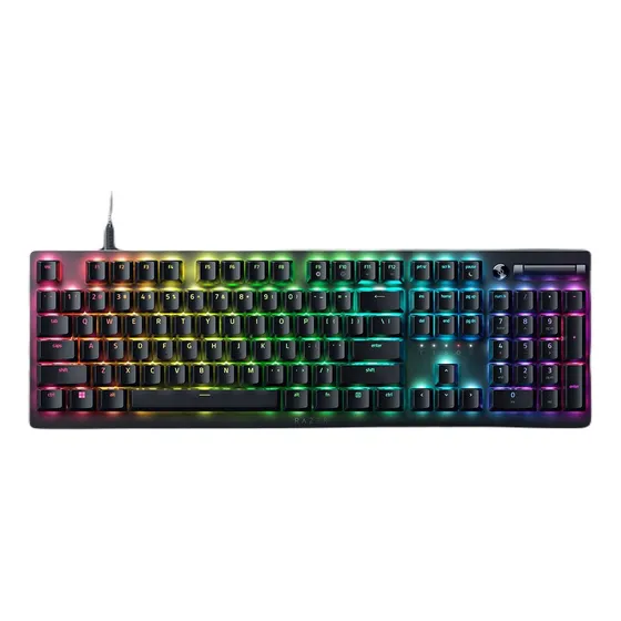 Teclado gamer Razer DeathStalker V2 Pro QWERTY Linear Optical Switch Red inglés US color negro con luz RGB