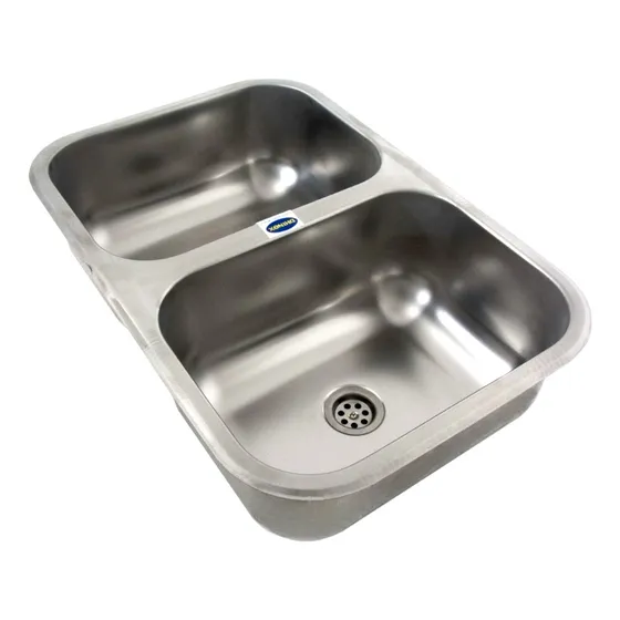 Pileta 57x37 Cm Profunda Doble Acero Inoxidable Bacha Dhinox