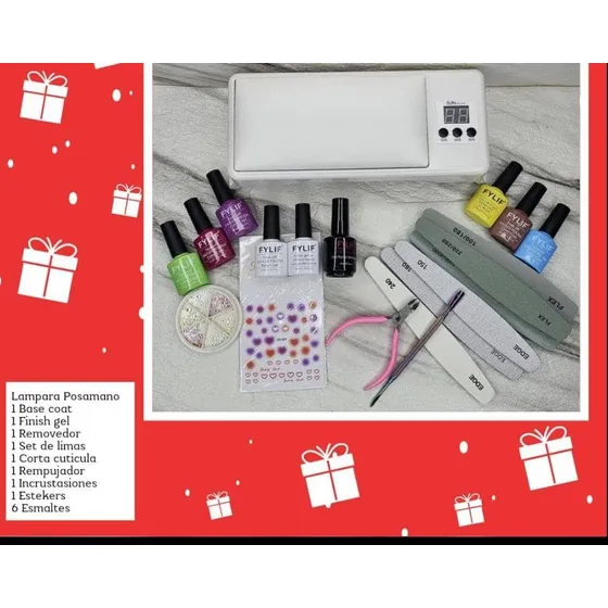 Combo Pack Para Uñas, Lampara Y Pinturas