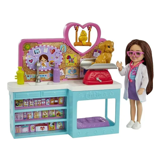 Muñeca Barbie Chelsea Veterinaria Set De Juego