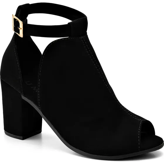 Sandália Ankle Boots Moda Confortável Salto Alto Grosso Bota