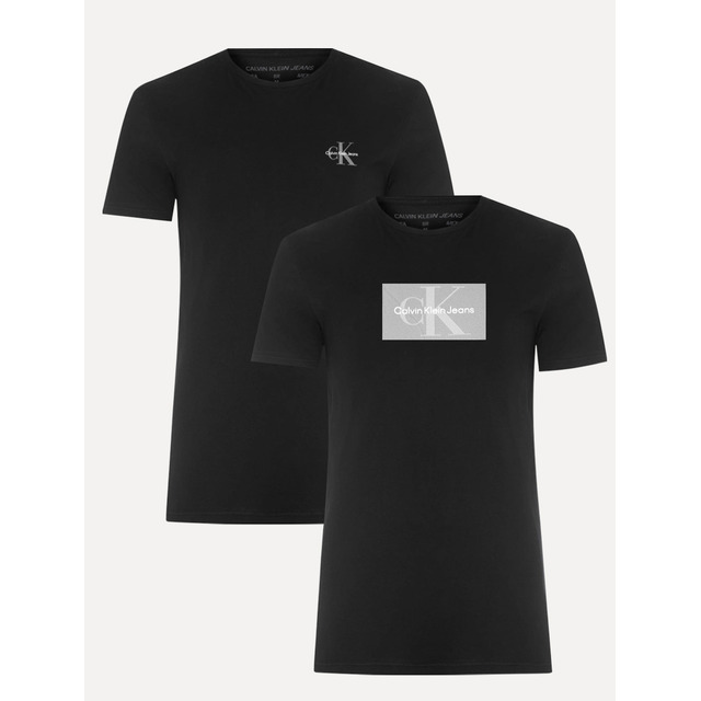 Kit Camisetas Calvin Klein Basic Slim Fit Preta - Original Kit Camisetas Calvin Klein Basic Slim Fit Preta - Original