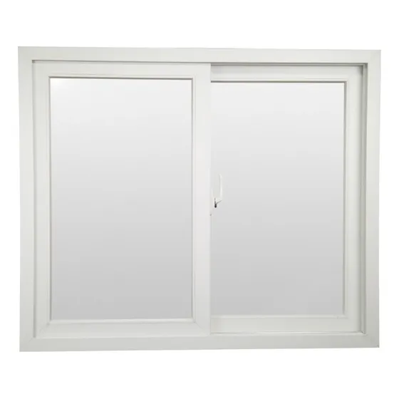 Ventana de PVC de 2 hojas de 120x150 con vidrio liso resistente blanco