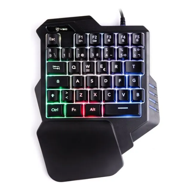 Teclado Gamer De Una Mano Vsg Unabomber Rgb Ergonomico
