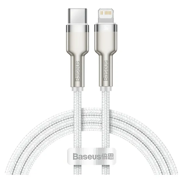 Baseus Metal Data Cable Cafule USB-C a Lightning Blanco 1 m