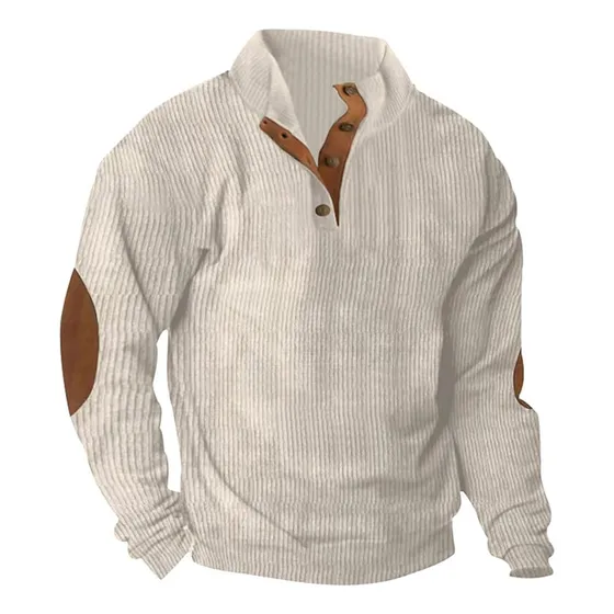 Sudadera Casual De Manga Larga Con Cuello Alto Para Hombre