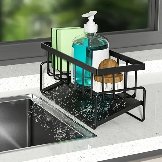 Escurridor Esponja Cocina Lavaplatos Carbono Calidad Negro