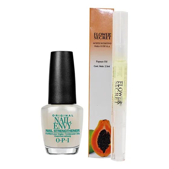 Fortalecedor De Uñas Con Calcio Nail Envy De Opi + Aceite Color Transparente