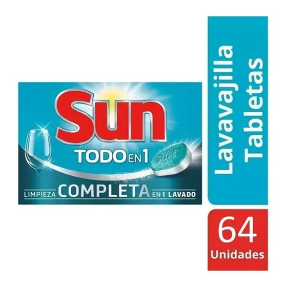 Detergente En Pastillas Jabón Lavavajillas Lavaplato Sun X64