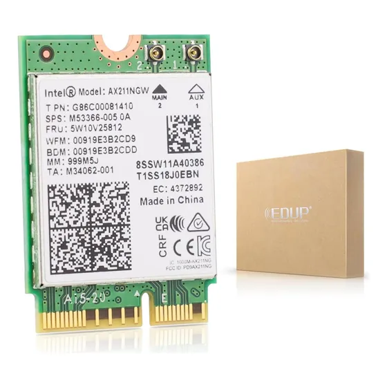 Placa Sem Fio Intel Ax211ngw Wi-fi 6 M2: Cnvio2, 53,