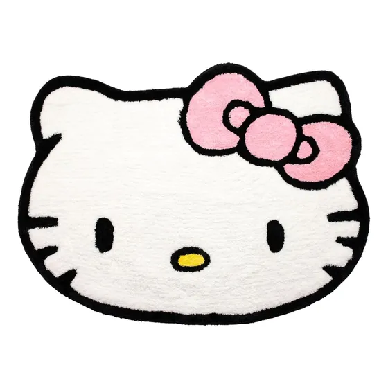 Jay Franco Hello Kitty - Alfombra De Felpa Blanca Esponjosa