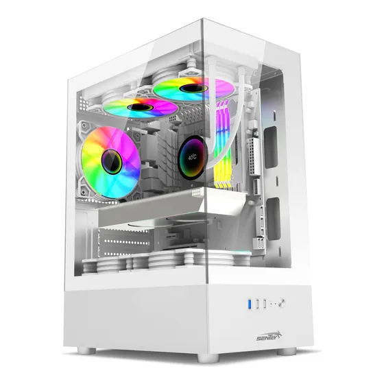Gabinete Gamer Sentey 6100-sf W Tg H10 White Color Blanco S/FANS