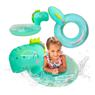 Salvavidas Flotador Inflable Infantil Dinosaurio Verde Niños Salvavidas Flotador Inflable Infantil Dinosaurio Verde Niños