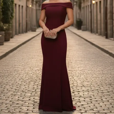 Vestido Festa Madrinha Coral Marsala Serenity Tiffany C/bojo