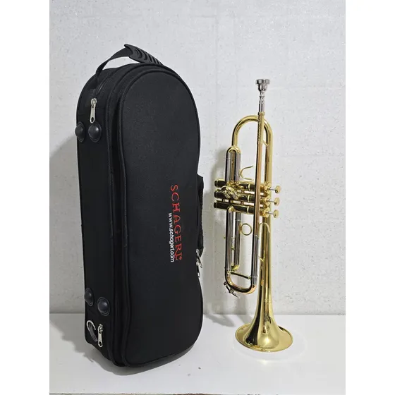 Trompete Schagerl Tr610l Dourado Semi Novo Ref: 419