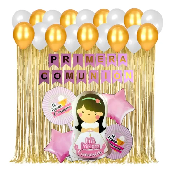 Kit Primera Comunión Globos Decoración