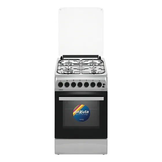 Cocina Enxuta Cenx5544i 4 Hornallas Puerta Con Visor Color Inoxidable Tipo de conexión Gas envasado