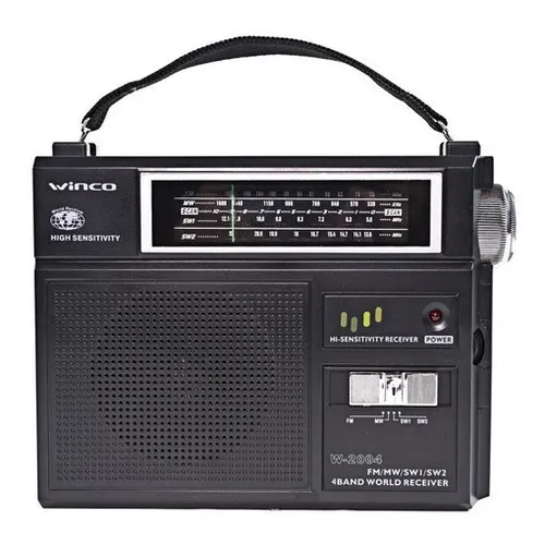 Radio Portatil Am Fm Enchufe O Pila Gran Parlante Winco 2004