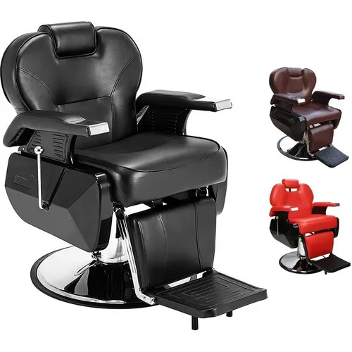 Sillón Peluquería Estética Reclinable Nanofort mkz-sillonbarbe color Negro