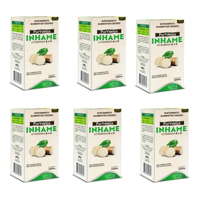 Kit 6 Elixir De Inhame 240ml + Salsa Depurativo Do Sangue