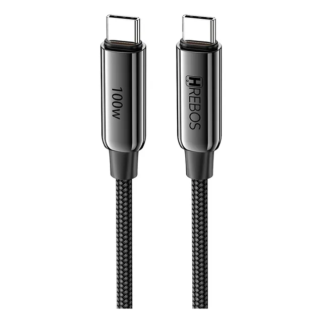 Cabo Nylon Resistente Usb-c Para Tipo-c 100w Turbo 1 Metro