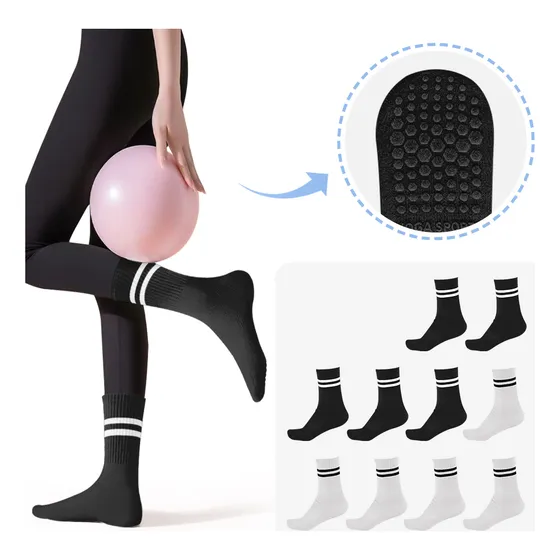 10 Par Calcetines Para Yoga Calcetas Pilates Para Mujer