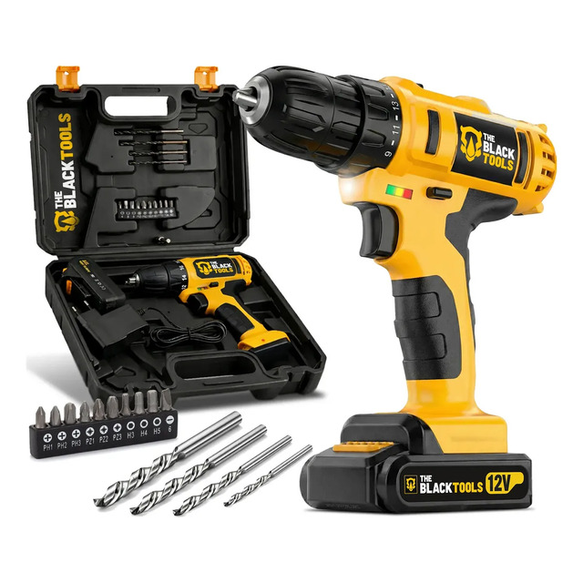 Furadeira Parafusadeira Sem Fio A Bateria Tb-12e 12v 3/8 10mm Com Maleta E Acessórios The ...