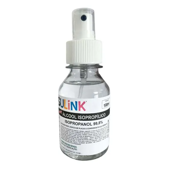 Álcool Isopropílico 99,8% Limpeza Eletrônicos 100ml Em Spray