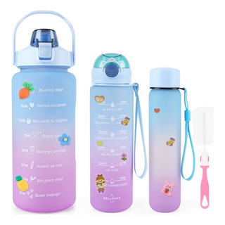 Botella De Agua Deportiva 2 Pack Gran Capacidad 2l Y 800ml Botella De Agua Deportiva 2 Pack Gran Capacidad 2l Y 800ml