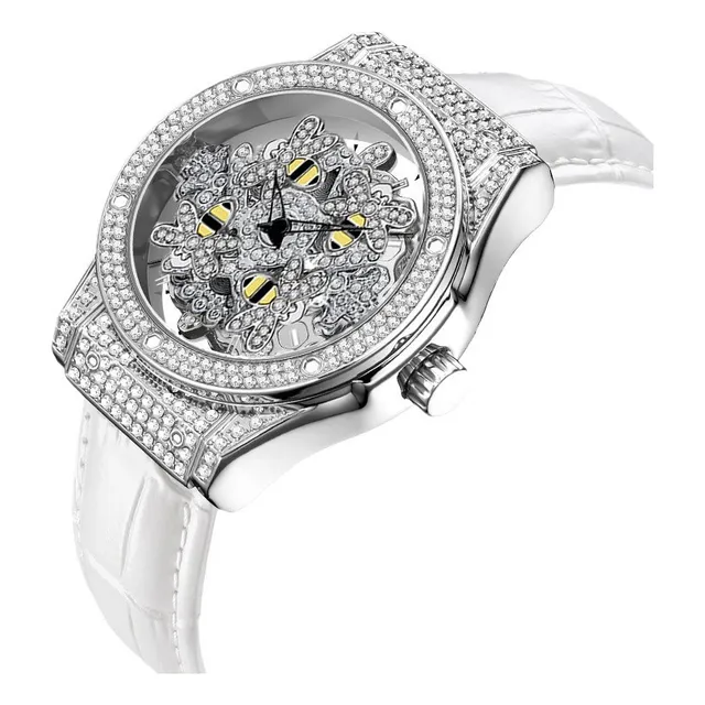 Nuevo Reloj De Mujer Impermeable Con Diamantes Redondos Para